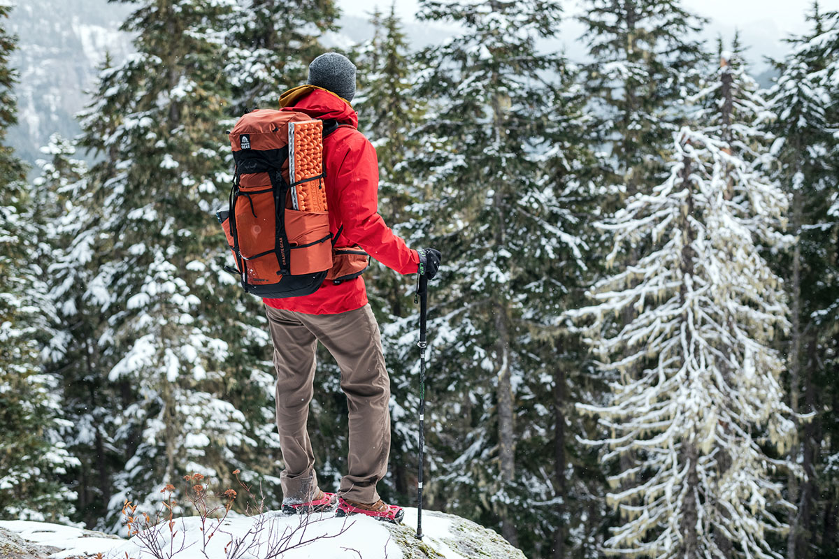 ​​Patagonia Triolet hardshell jacket (standing in snowy backcountry)